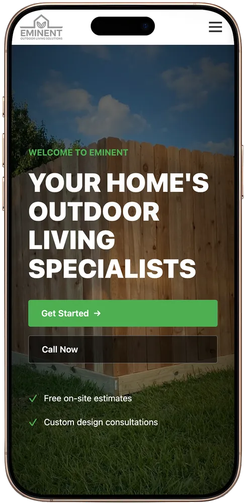 Small business website example